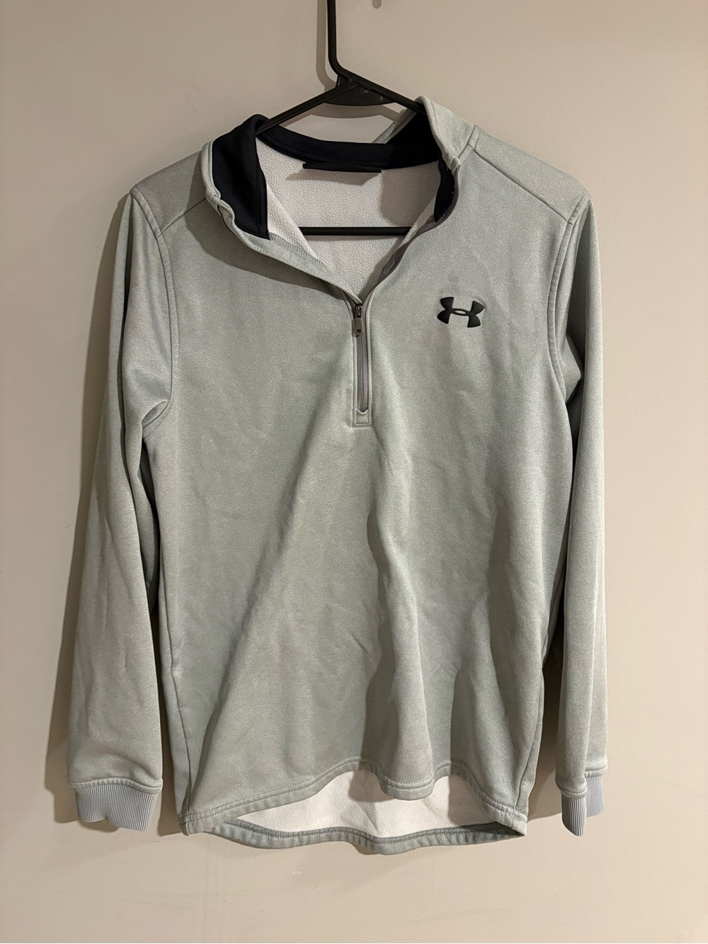 Under Armour ColdGear Quarter Zip Pullover Women’s Small Gray Loose Fit